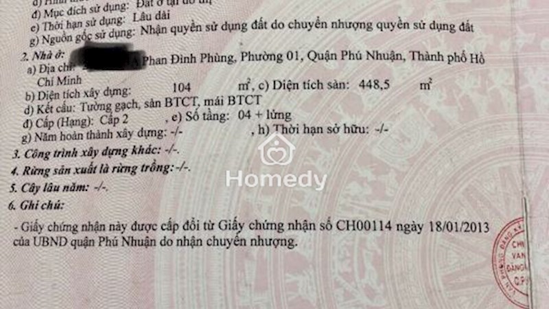 Bán nhà 6,2x20m Phan Đình Phùng – 1 trệt 4 lầu 9 phòng ngủ